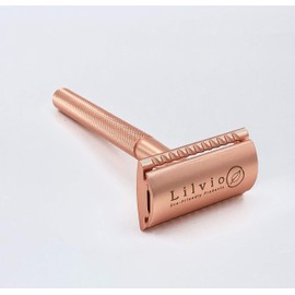 Lilvio Reusable Safety Razor & One Double Edge Blade. Choose from 9 Colours (Matte Rose Gold)
