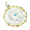Silberschmuck - BG Sterling Silver Plated Maya Compass Pendant with