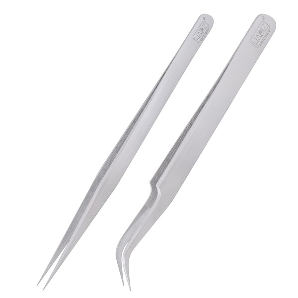 2 PCS Precision Tweezers set Upgraded Anti-Static Stainless Steel Heat