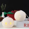 yeerockal Set of 2 Christmas Bauble Pendants Ceramic White with