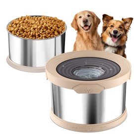 UPSKY 8L No Spill Dog Water Bowls & 3.5L Food Bowl, 2-Piece Large Capacity Spill-Proof Dog Bowls, Non-Slip Slow Drinking Anti-Splash Bowl for Large Messy Drinkers, No Mess Indoor/Outdoor Use