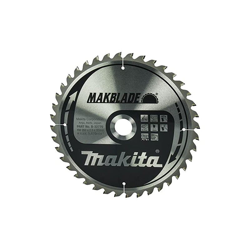 Makita Makblade SAEGE Blade, 260 x 30 mm – 40T