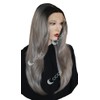 CiCiCa Lace Front Wigs,26 Inches Long Wig,Straight Wig,Ombre Black Roots