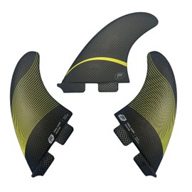 Final Game Master Full Carbon Fin Sets - High Performance Surfboard Fins - Twin Tab Sizes - Ideal for Longboard and Shortboard Surfing-Small