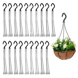 20 Pcs Black Plastic Hanging Basket Hooks,Flower Pot Hangers,Hanging Planter Holder, for Home Decor,Outside and Indoor Small Flower Pots