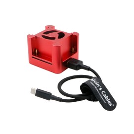 Alvins 4 Slot NP-F Battery Super Fast Charger to USB C 100W with Freeze Fan for Sony NP F550| F750| F970 Batteries, XT60 2.9A Independent Input Type-C PD Charging