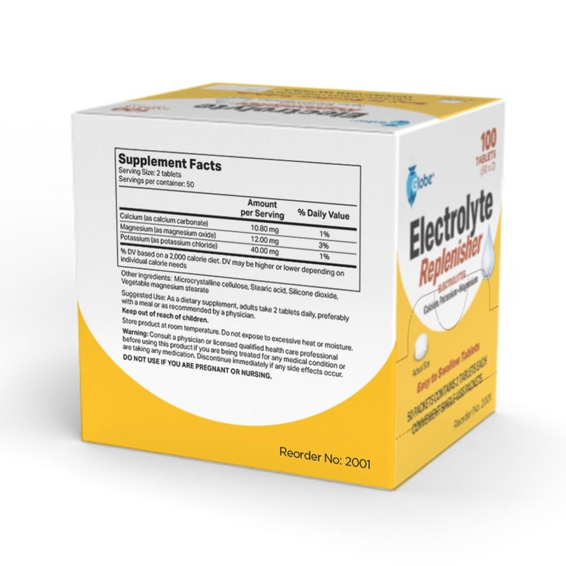 Globe Electrolyte Replacement Tablets for Rehydration, Exercise Recovery, Youth &
