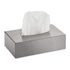 Relaxdays Cosmetic Tissues Box, Stainless Steel, Wet Wipes Container, Refillable,