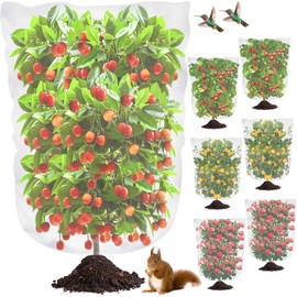 6 Pack Bird Netting for Garden, 3.2×5.2Ft Blueberry Bush Netting Cover with Drawstring, Insect Net Blueberry Netting Plant Covers Garden Netting for Garden Protection Tomato Fruit Bush