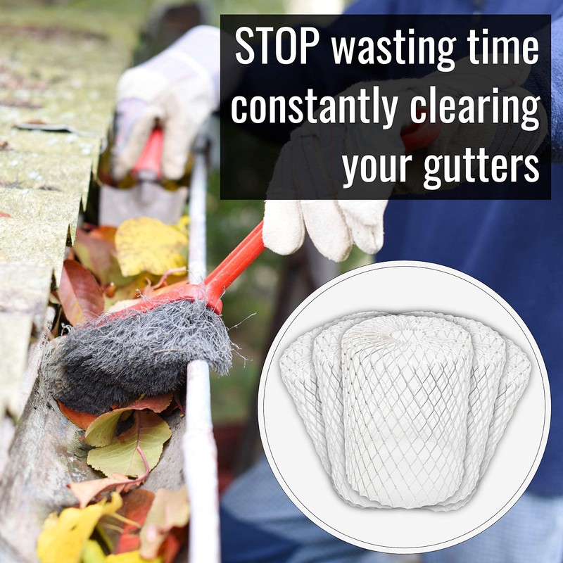 Gutter Guard (6 Pack) Leaf Filter Gutter Strainer & Downspout