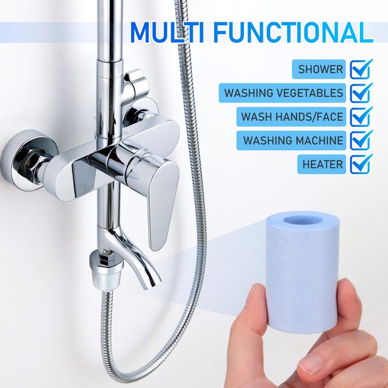 Luxshiny Pack of 20 Shower Filters Cotton Universal Water Filter