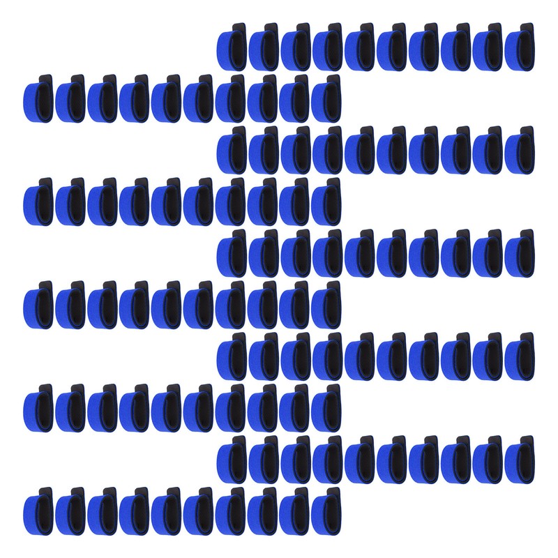 100Pcs Fishing Rod Tie Strap Pole Fixing Band Rod Elastic