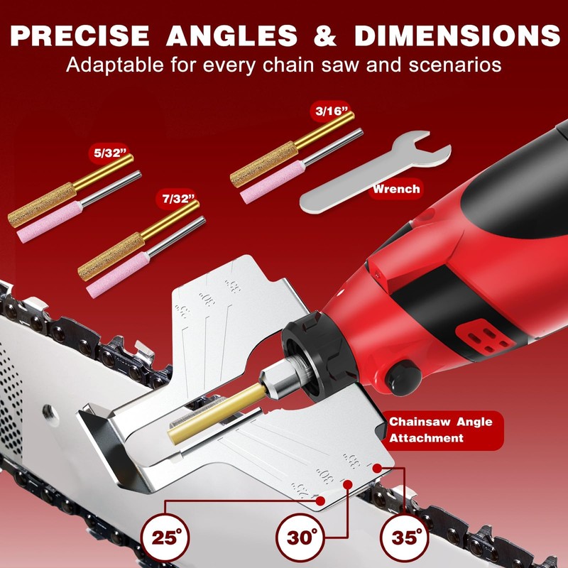 Electric Chainsaw Sharpener Kit - Cordless Chain Saw Sharpener Tool