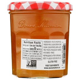 Bonne Maman Pineapple Passion Fruit Mango Peach Lemon Curd Preserves 13 oz