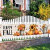 BlissYard Fall Banner Happy Fall Backdrop Pumpkins Sunflowers Bees Watering
