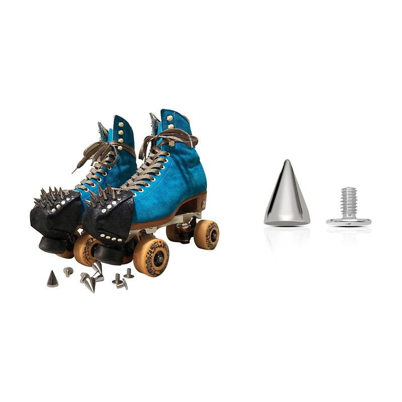 zhuohai 100 Pairs Cone Spikes Screwback Studs, Cone Silver Studs