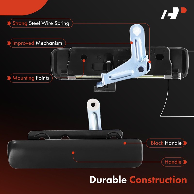 A-Premium Outside Exterior Door Handles Compatible with Ford E-150, E150,