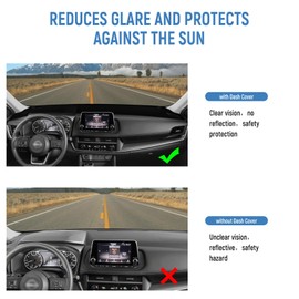 BILOPER Dash Cover for Nissan Rogue 2021-2025 Accessories Flannel Dashboard Cover Dash Cover Mat