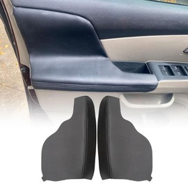 SecosAutoparts 2 Pieces Black Auto Door Panel Armrest Cover Synthetic Leather Cover Compatible with Honda Odyssey 2011 2012 2013 2014 2015 2016 2017