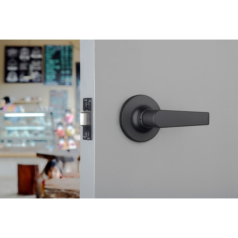 BRINKS Commercial - Light Duty Passage Door Lever, Matte Black