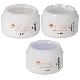UV Gel Set 3 x 5ml - Grundiergel, Aufbaugel, Versiegelungsgel