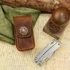 Custom genuine leather multitool sheath belt pouch for leatherman wave
