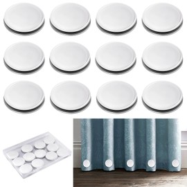 BOARDFEB 12Pcs Magnetic Shower Curtain Weights, Shower Curtain Liner Weights, Water-Tight Heavy Duty Magnets for Bathroom Drapery, Flag, Refrigerator,Outdoor Curtain Tableclothes (White)