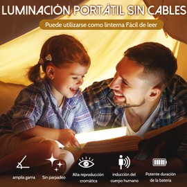 QianMu 4 Piezas Luz Led con Sensor de Movimiento, 3 Modos, 3 Colores, Luz Cálida Lampara Led Recargable USB con Banda Magnética, Tres Modos, para Armario debajo del Mostrador,Escalera