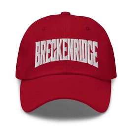 Merch Town Breckenridge Baseball Cap Breckenridge Dad Hat Michigan MI Hat Embroidered Souvenir Cranberry