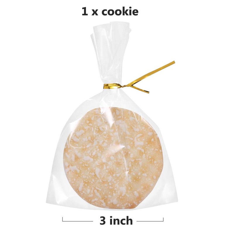 200 Treat Bags with 200 4" Twist Ties 6 Mix
