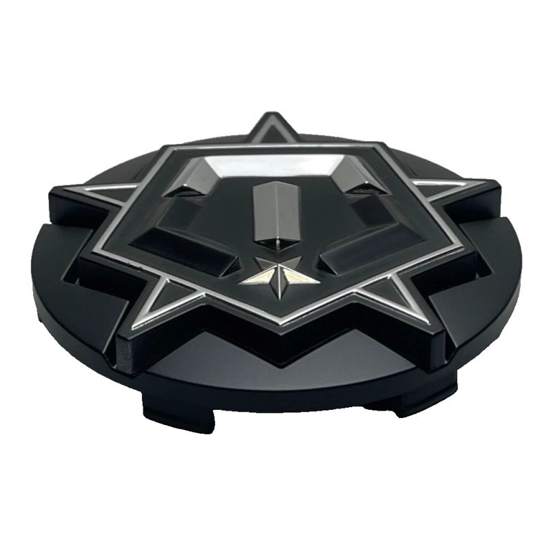TIS Matte Black/Chrome Snap In Center Cap (Middle Portion Only)
