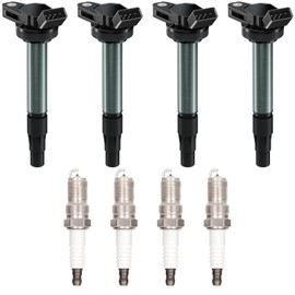 Ignition Coil Pack UF596 & Spark Plugs 4912 for 2009 2010 2011 Toyota Corolla Matrix Prius 2012 2013 2014 2015 2017 Lexus Scion IM XD Pontiac Vibe [Set of 4 ]
