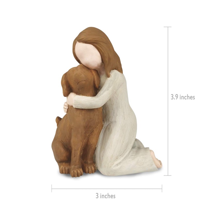 Hensonever - Figuritas de ángel para perro, ángel de la