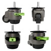 QXYJLCN 4-Pack Heavy Duty Retractable Leveling Stem Casters - 1/2"