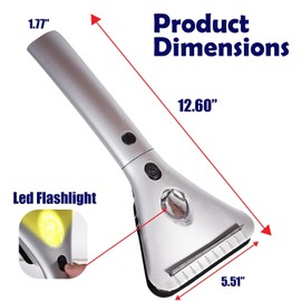 ZONETECH Heated Car Window Ice Scraper with LED Light–Extendable Auto Windshield Frost Remover 12V Plug into Cigarette Lighter Electric,Snow Removal Tool