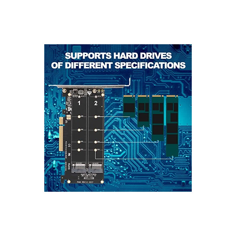 Dpofirs Adapter Card with 2 x 32Gbps Expansion Cards, Dual
