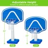 Pool Basketball Hoop, Height Adjustable & Large Size, Includes Poolside