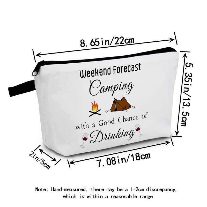 MoCaliduccious Camping Weekend Forecast Cosmetic Bag 'Good Chance of Cheers'