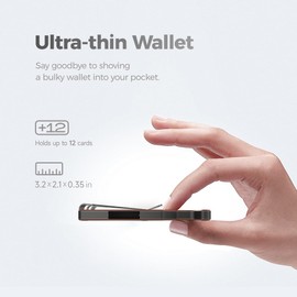 ETOFIXEE Slim Wallet for Men, Minimalist Wallet for Men, RFID Wallet for Men, Credit Card Holder, Metal Wallet with Money Clip, Mens Wallet(Deep Orange), Deep Orange, Minimalist Slim