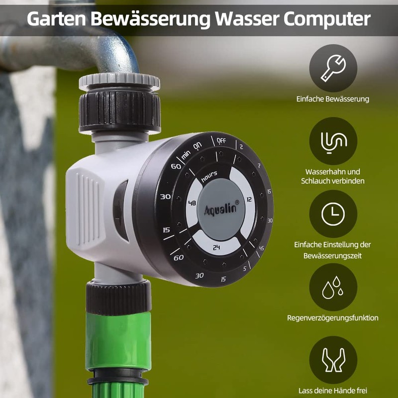 Aqualin Garden Watering Timer Click Solenoid Valve Irrigation Controller Home