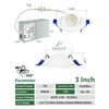zouzai 5CCT LED Gimbal Led Recessed Light with Junction Box,