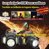 Lampara de Cabeza, Lámpara de Cabeza Recargable, Linterna Frontal, 4800mah,
