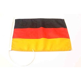 New Marine Germany Flag for Yacht, Motorcycle, Sailing and Much More in Various Sizes, UV-Stabilised with Eyelet and Ribbon (30 x 45 cm)