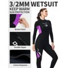 Owntop Women's Full Body 3/2 mm Wetsuit, Ultra Stretch Long