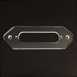 Guitarheads CONVERSION GUITAR PICKUP MOUNTING RING - P90 Dog Ear to Single Coil - CLEAR