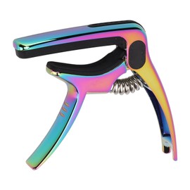Universal Guitar Capo, Metal Ukulele Capo, Metal Guitar Capo Tone Adjustment Tool with Pick Holder Stringed Instrument Accessories (Colorful)