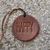 Air Flair | Leather Car Air Freshener | Happy (Brown, Warm Sugar Scent)