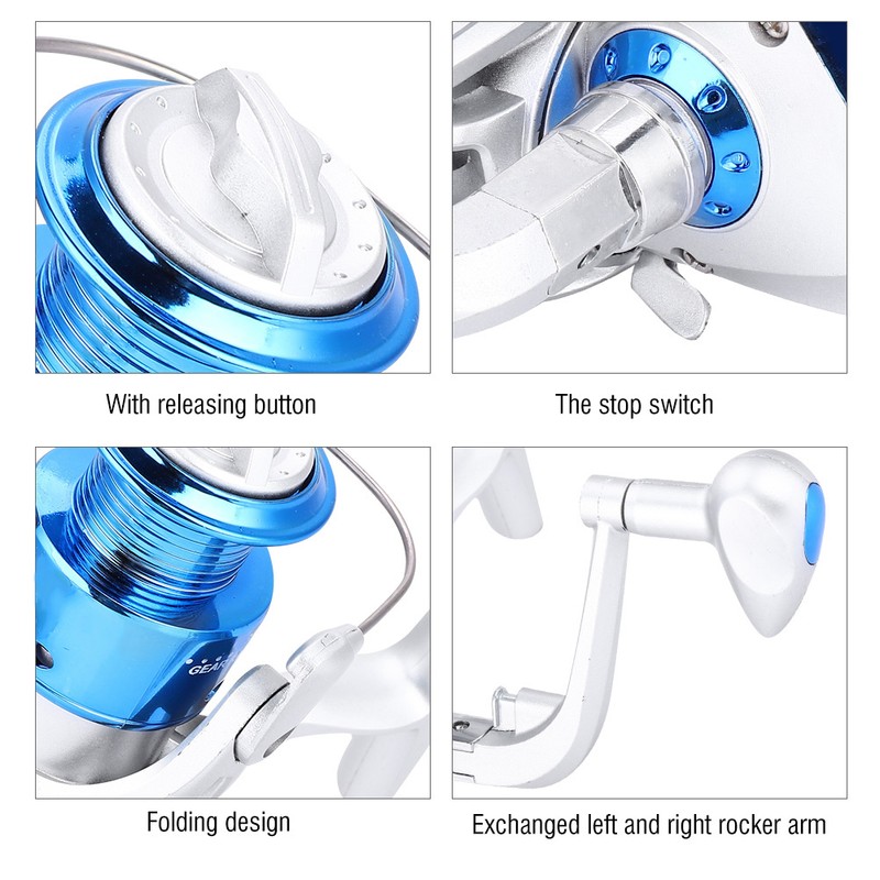 1000-7000 Saltwater Ice Fishing Spinning Reel Sea 5.5:1 Line Wheel
