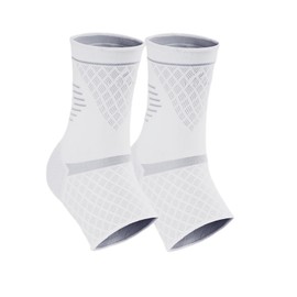 NuCamper Pack of 2 Ankle Brace for Women/Men, Compression Socks for Achilles Tendon, Plantar Fasciitis, Arthritis, Sprained Ankle, Sports Bandage Ankle, Flexible Foot Bandage