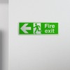 V Safety Fire Exit-Fire Exit Arrow Left Sign - 300